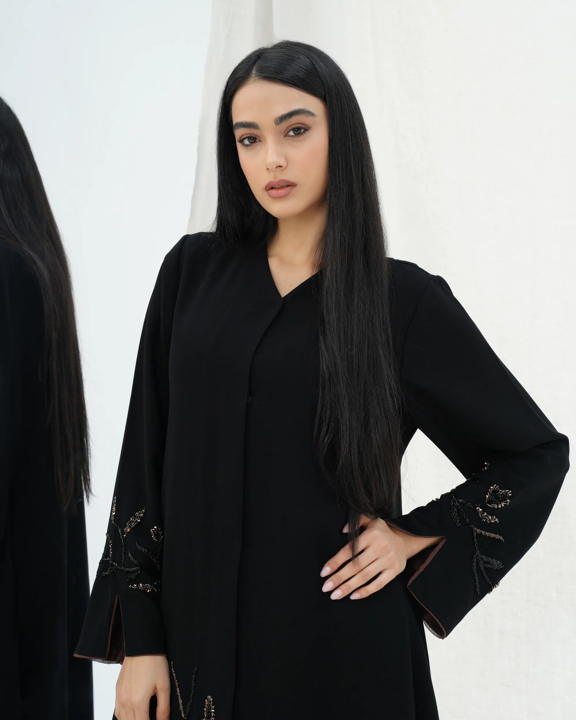 Brown Crystal Abaya